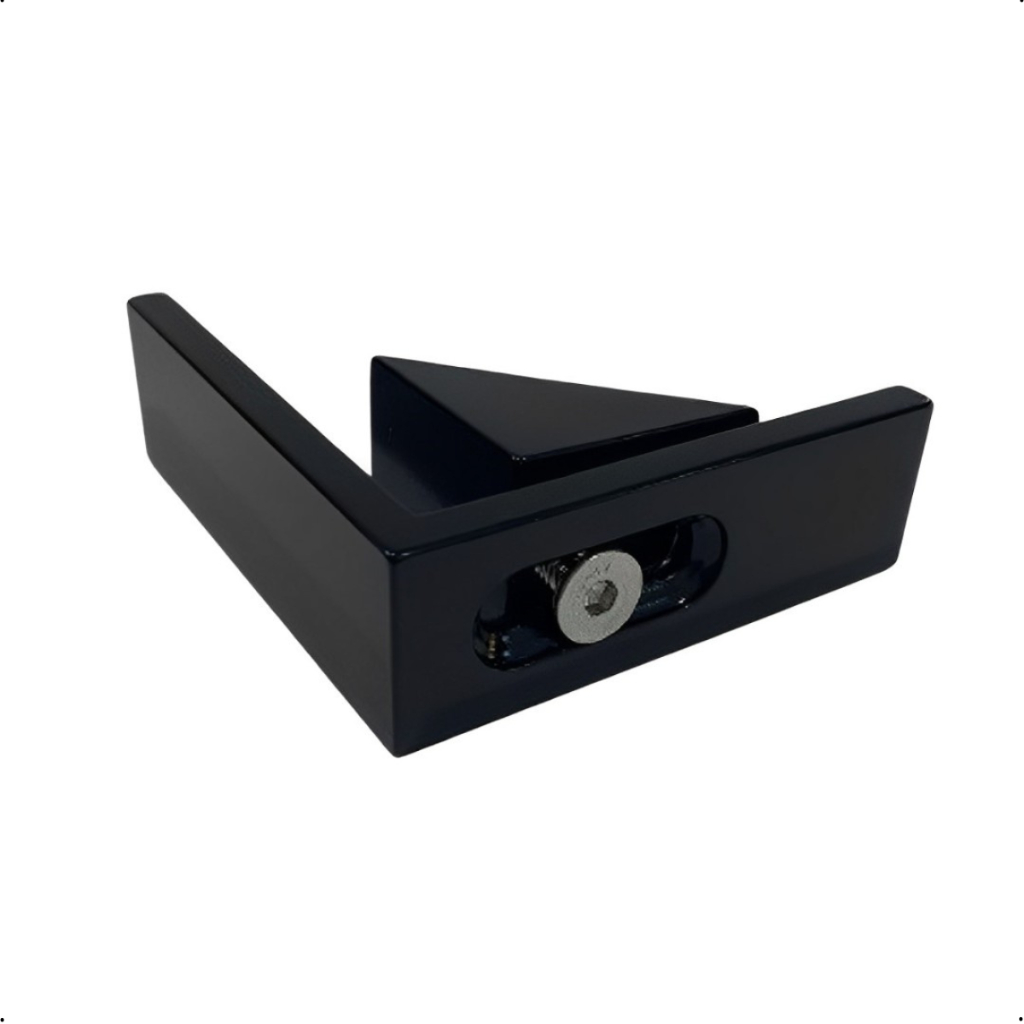 Conector União Trava Vidros de Canto 90º - Para Vidros de 8mm, 10mm ou 12mm + Segurança Guarda Corpo