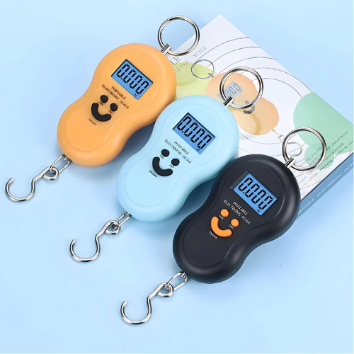 Imagem Balança com Gancho Digital de Mão com Pilha Até 50kg Portátil para Mala de Viagem Bagagem Pesca