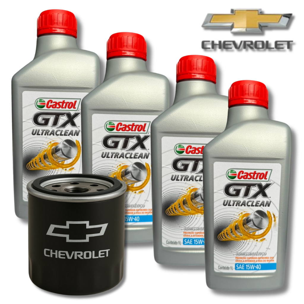 KIT 4L ÓLEO CASTROL GTX 15W40 SL ULTRACLEAN + 1 FILTRO GM