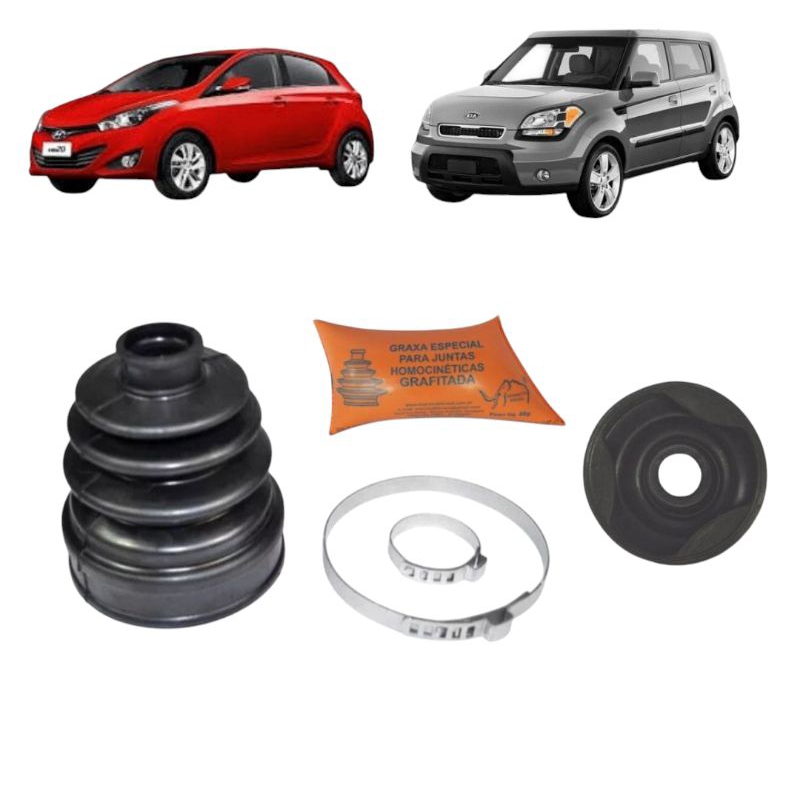 COIFA HOMOCINÉTICA Lado CÂMBIO HYUNDAI HB20 E KIA SOUL, CERATO E MAGENTIS DE 2009 EM DIANTE (TRIPOIDE) -