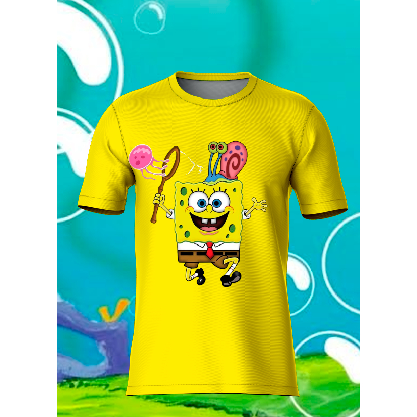 CAMISETA 100% ALGODÃO BOB ESPONJA DO INFATIL AO ADULTO ENVIO RAPIDO