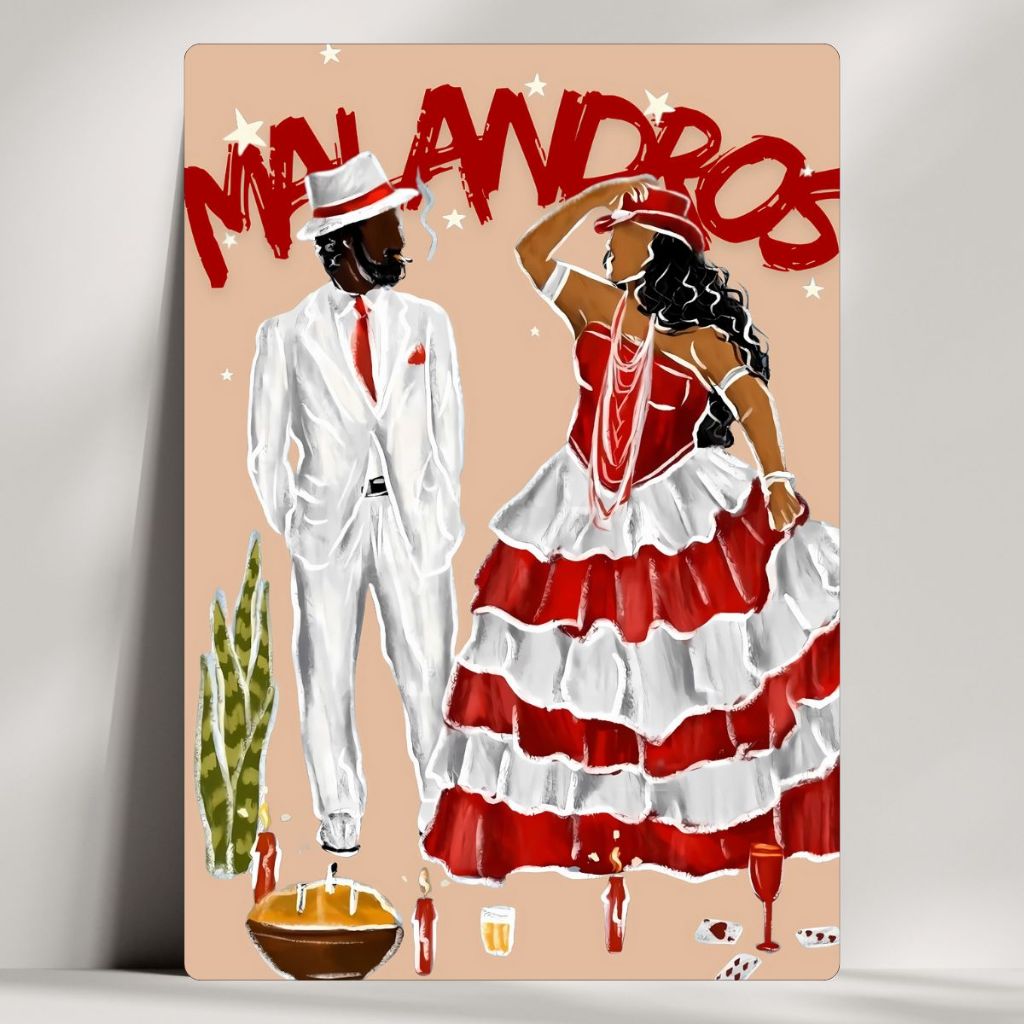 Quadro Decorativo Orixá Malandros - Umbanda Candomblé Oxalá - Coleção Giz