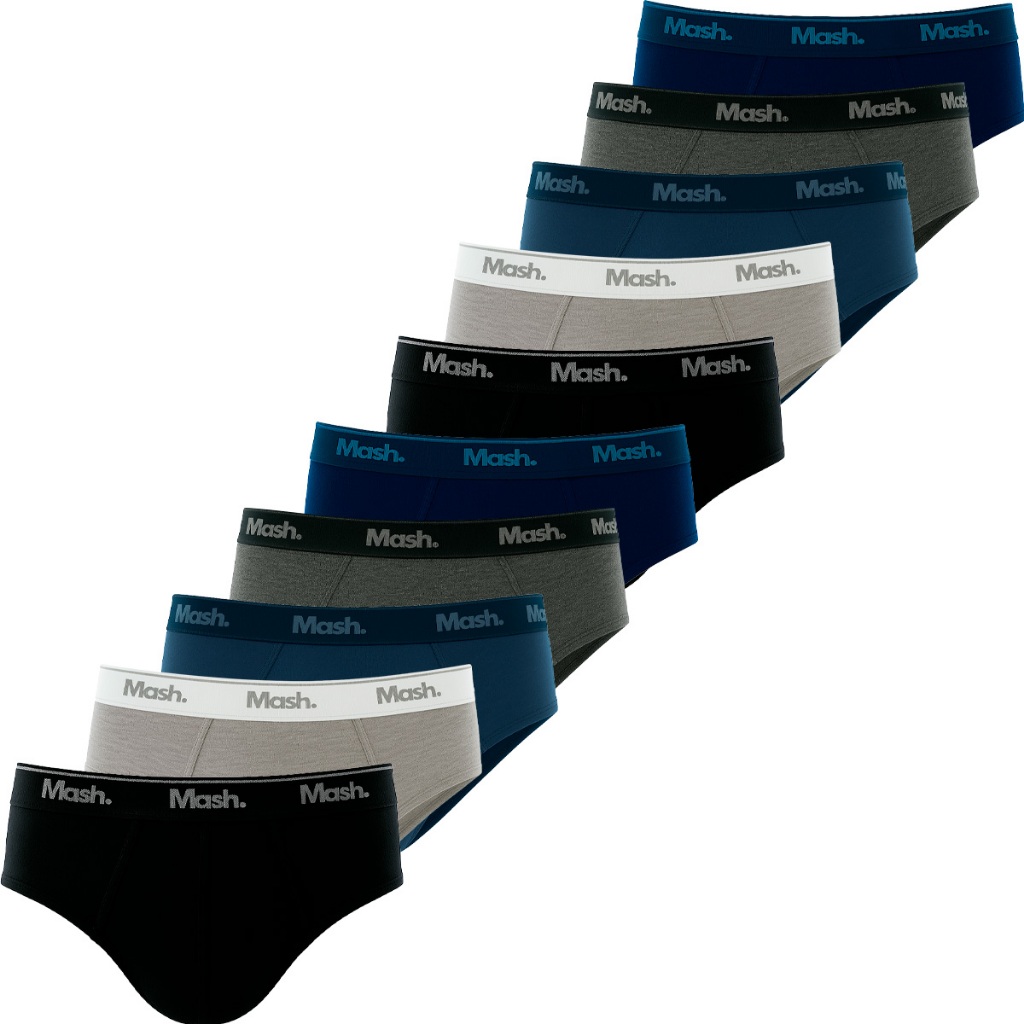 Kit 10 Cuecas Mash Slip Tradicional Cueca Confortável Masculina Em Algodão Adulto Original