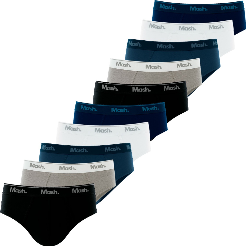 Kit 10 Cuecas Mash Slip Tradicional Cueca Confortável Masculina Em Algodão Adulto Original - Men Clothes