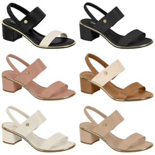 Sandália Feminina Beira Rio Salto Médio Grosso Conforto 8379221 em Oferta na Shopee