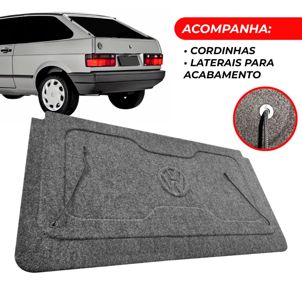 Tampao bagagito Traseiro Gol G1 Antigo Quadrado Grafite Sem limpador em Oferta na Shopee