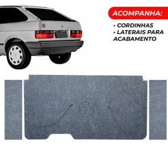 Tampao bagagito Traseiro Gol G1 Antigo Liso Quadrado Grafite Carpete