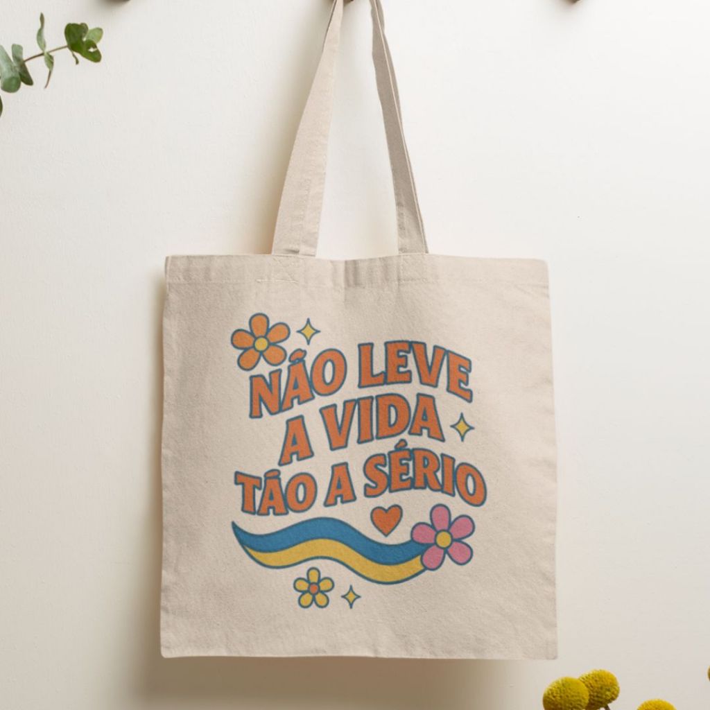 Ecobag Rita Lee Rock Nacional 100% Algodão Não Leve a Vida Tão a Sério Musica