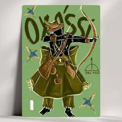 Quadro Decorativo Orixá Oxóssi - Umbanda Candomblé Oxalá - Coleção Giz