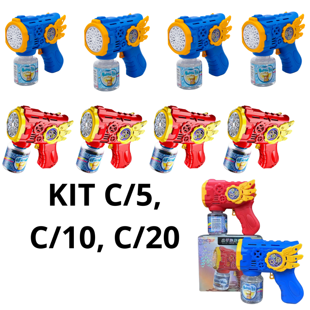 Brinquedo arminha de bolhas de sabão Atacado kit com 10 5 e 15