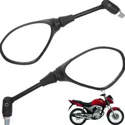 Par Retrovisor Bmw Gs 650/ 1200 Articulado Mini Motos Honda Titan 150 160 Fan Twister 250 Bros Xre