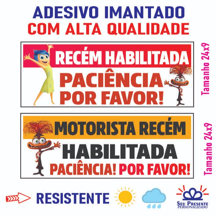 Adesivo para Carro Adesivo Recem Habilitada  Magnético Divertidamente Adesivo Carro em Oferta na Shopee