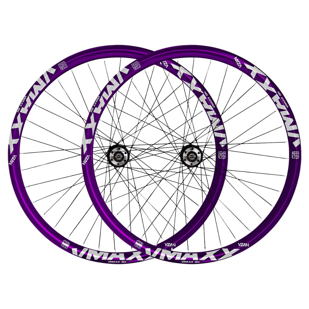 Par Roda Aro 26 Vzan Vmaxx Neon Para Freio a Disco Cubo Cassete K7 para Bike de Grau