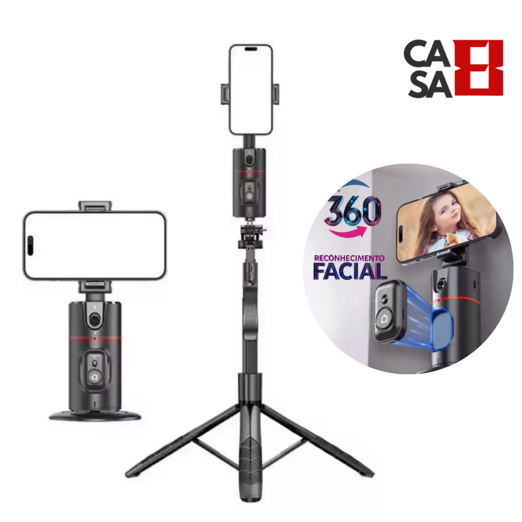 Tripé Suporte Gimbal para Celular Inteligente Com Sensor Movimento Estabilizador 360 Tripe...