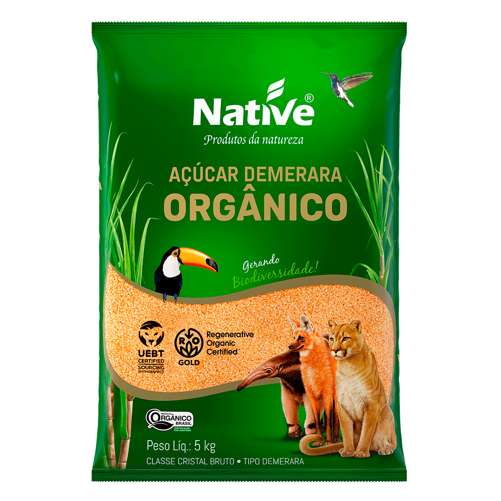 Açúcar Orgânico Demerara Native 5kg em Oferta na Shopee
