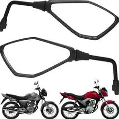 Par Retrovisor Kawasaki Z400 Mini 90 Graus Rebaixado Motos Honda