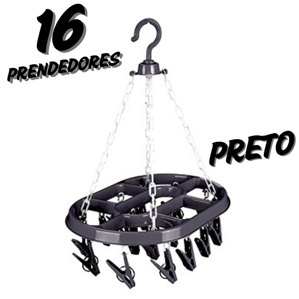 Varal de Roupa Intima Para Calcinha Meia Cueca 16 Prendedores