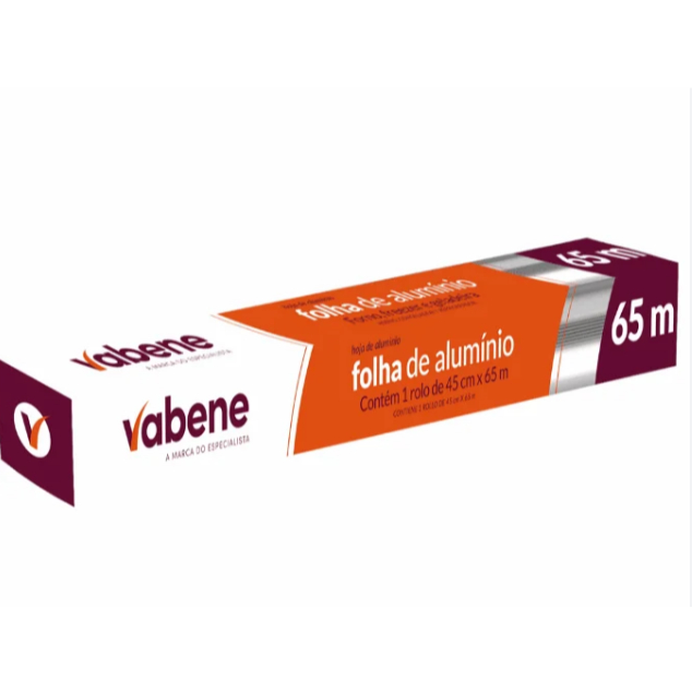 Bobina Papel alumínio 45x65metros - Vabene/Inoven