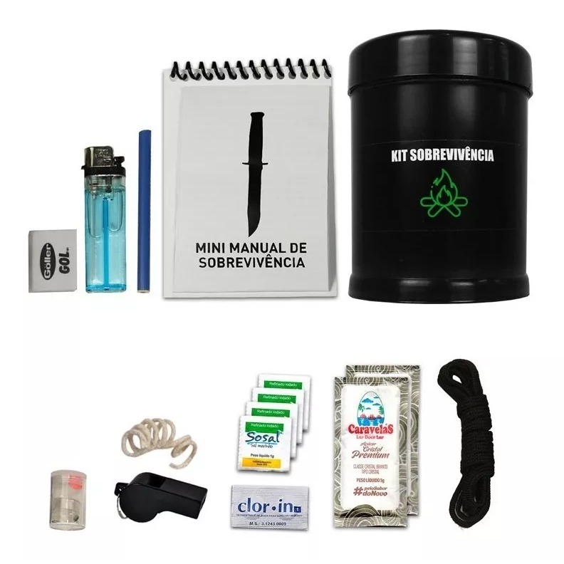 Kit Pote De Sobrevivência : Selva, Camping, Aventura