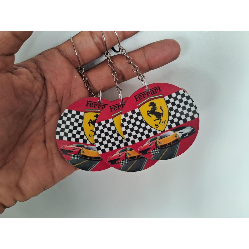 2 chaveiro extra grande carro ferrari corrida esportivo para chaves bolsa duas unidades