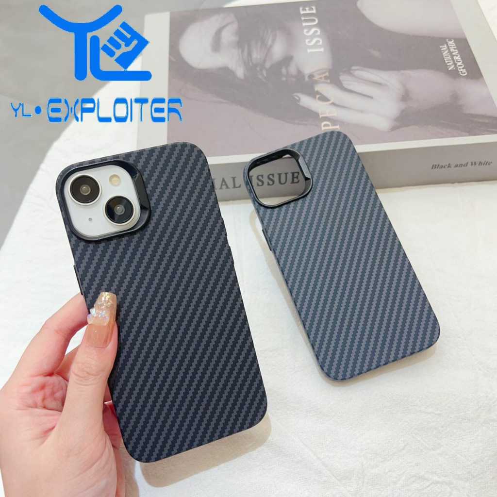 Capa de Fibra de Carbono para iPhone 11 12 13 14 PRO PRO MAX (XEA)