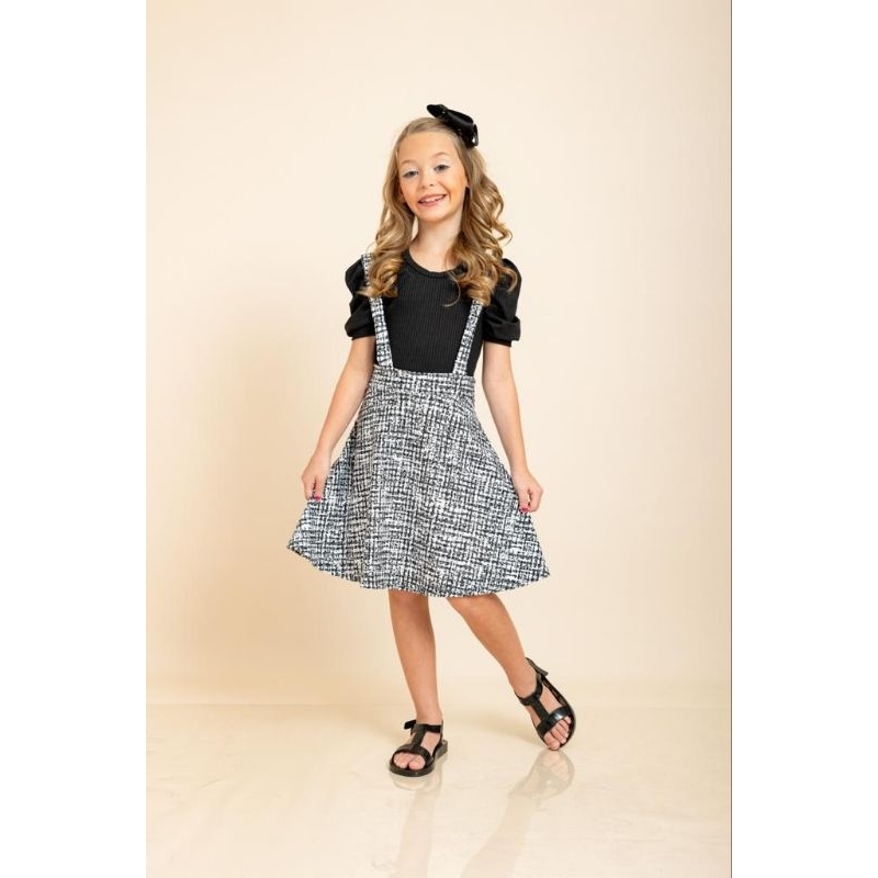 SALOPETE GODE SUSPENSÓRIO INFANTIL/JUVENIL MODA EVANGÉLICA FEMININA