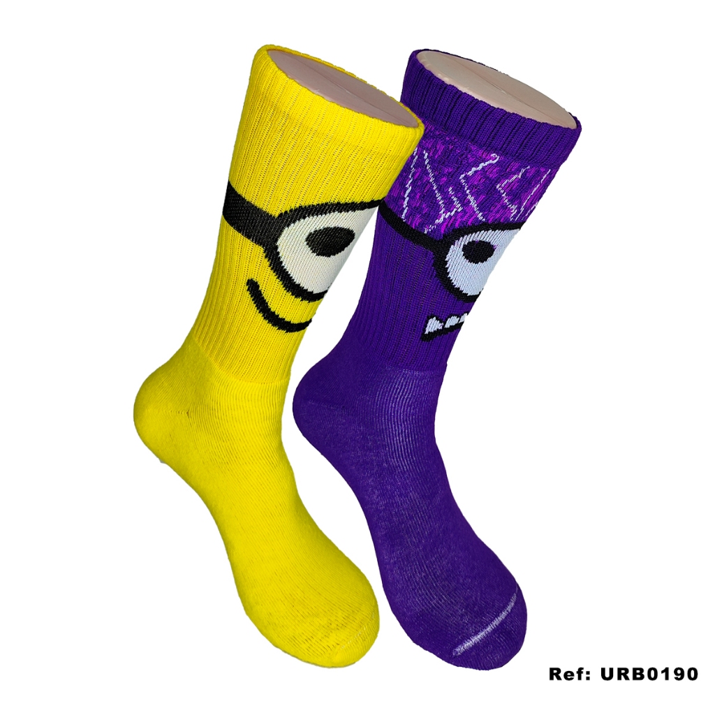 Meias Divertidas Urban Minion Crossfit Bike 1 Par em Oferta na Shopee
