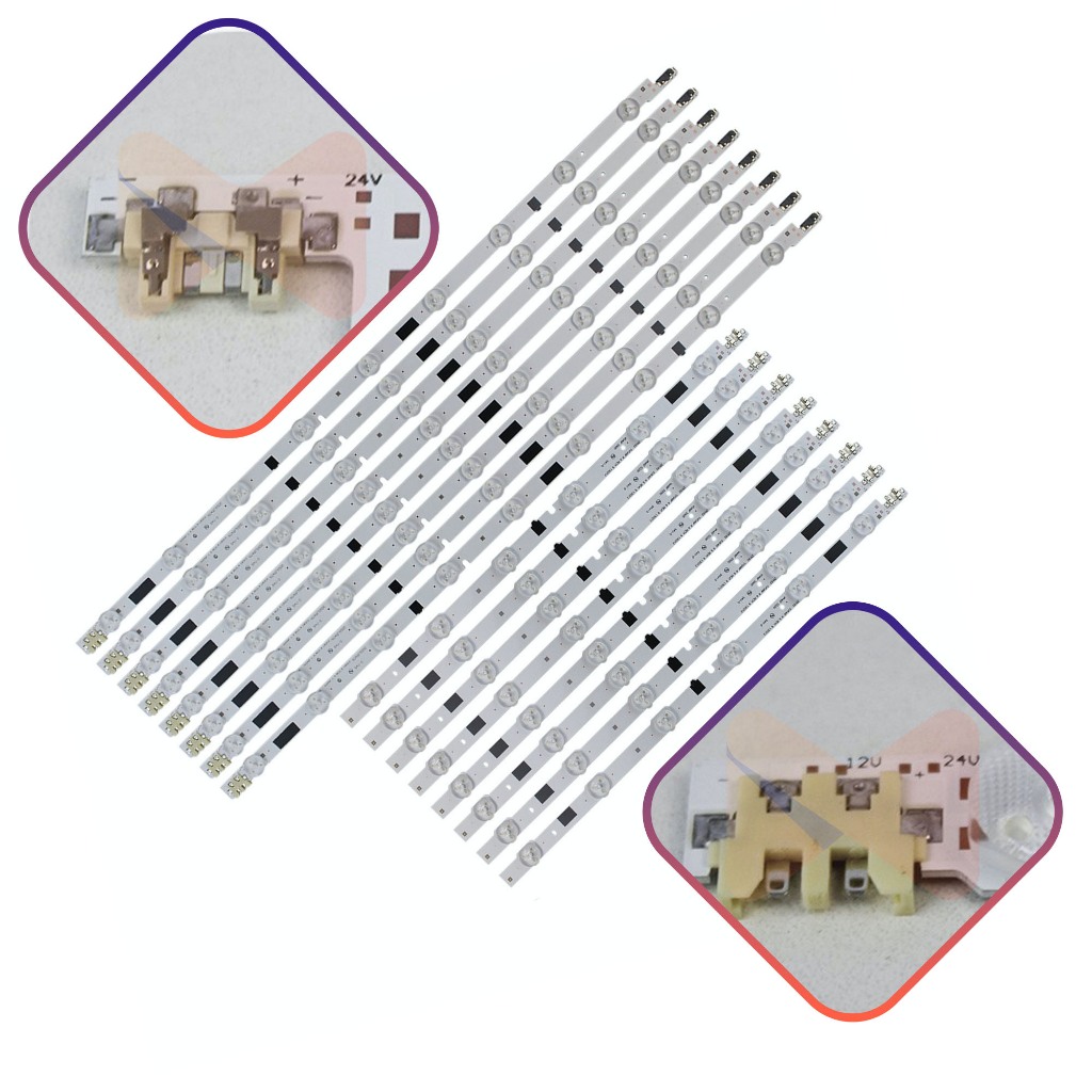 Un46f5200 Un46f5500 Un46f6100 Un46f6400 Un46f6800 Kit 8 Barras 3V Mills