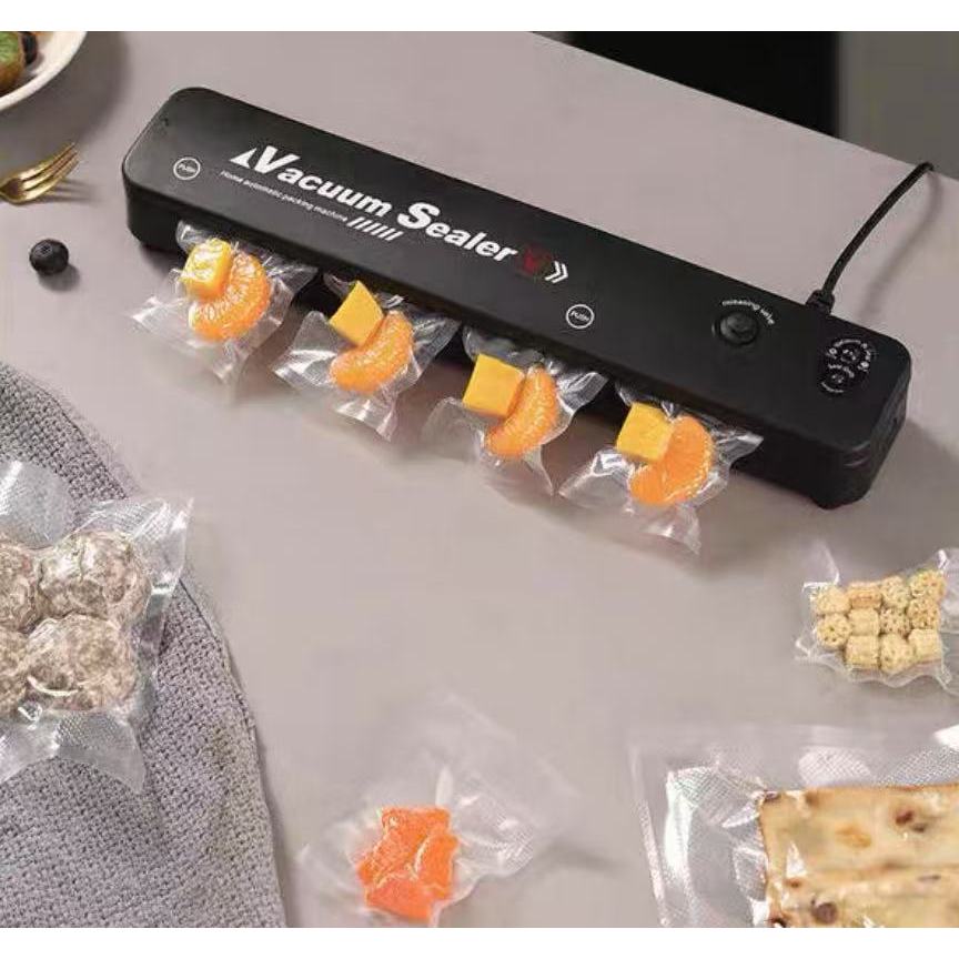 Seladora à Vácuo para Armazenar Alimentos Domésticos Embaladora a Vácuo acompanha 10 sacola