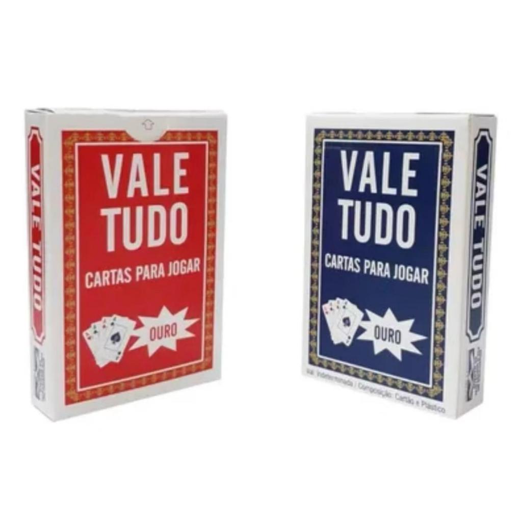 Kit 2 Baralhos Vale Tudo Ouro Nipe Normal Plastificado Premium em Oferta na Shopee