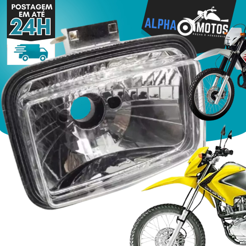 Farol Bloco Optico Nxr Bros 125 Bros 150 Xr 200 Xr 250 Tornado Xlx 350 Xlr 125