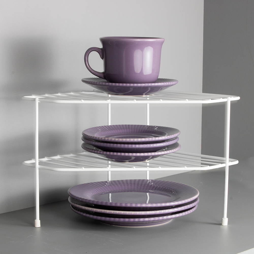 Prateleira Organizadora Canto Armário Cozinha Preto Branco em Oferta na Shopee