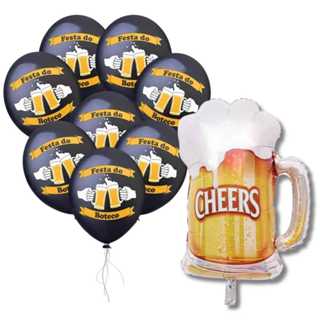 Kit 26 Balões Festa De Boteco Caneca Chope em Oferta na Shopee