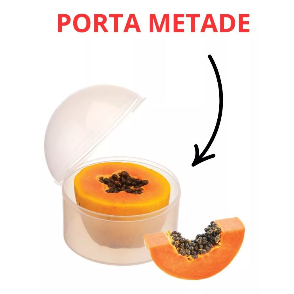 2 Potes Porta Metade Pote Guarda Sobra Alimento Cebola Alho Tomate