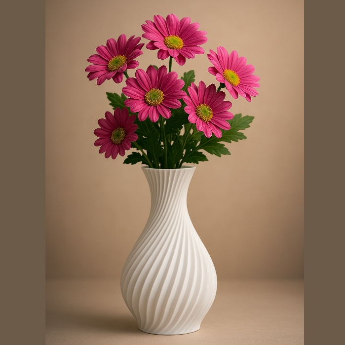 Vaso Decorativo Espiral em 3D – Para Casa e Escritório V001– 12cm 20cm em Oferta na Shopee