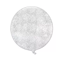 Balão Bubble Transparente com Glitter Prata - 11" 26cm - 1 unidade - Rizzo