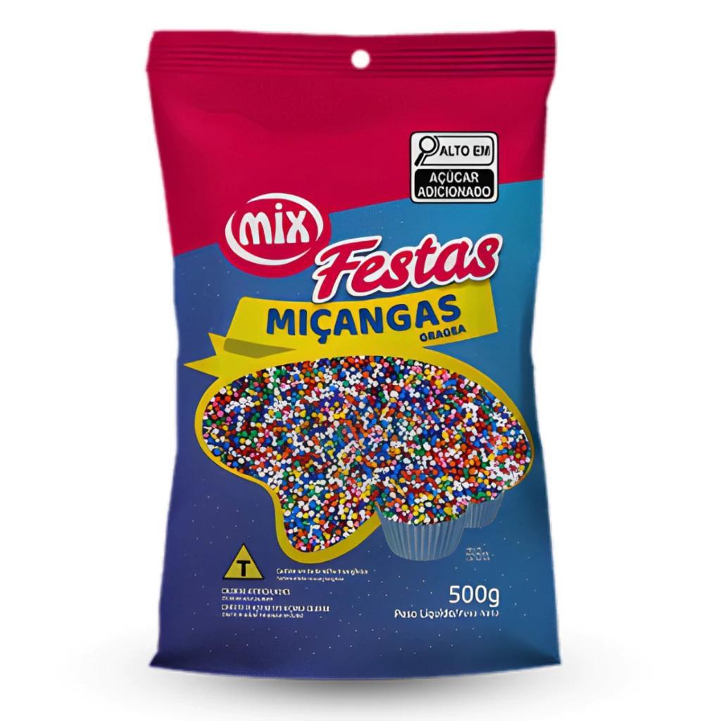 Confeito Miçanga 8 Cores - 500g - Mix em Oferta na Shopee