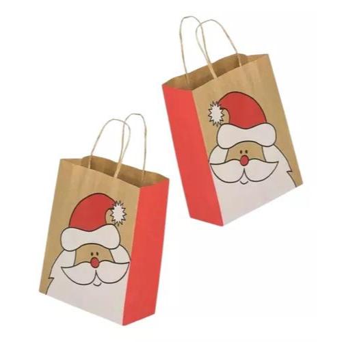 Sacola de Papel - Papai Noel - Ref. 6307 - 10 UN - 17,5x8,5x21,5cm - Rizzo - Stationery