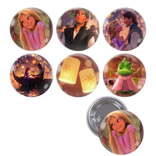 Cartela De Buttons Pins Broche Enrolados Rapunzel Pascal Com 6 Unidades Filme / Geek / Fofo em Oferta na Shopee