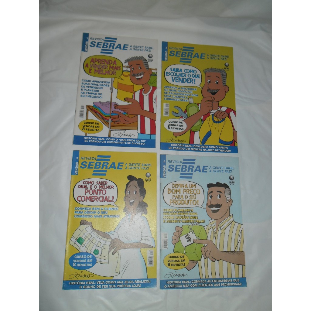 Coleção Revista Sebrae Ziraldo - Curso Vendas - Globo - Completa