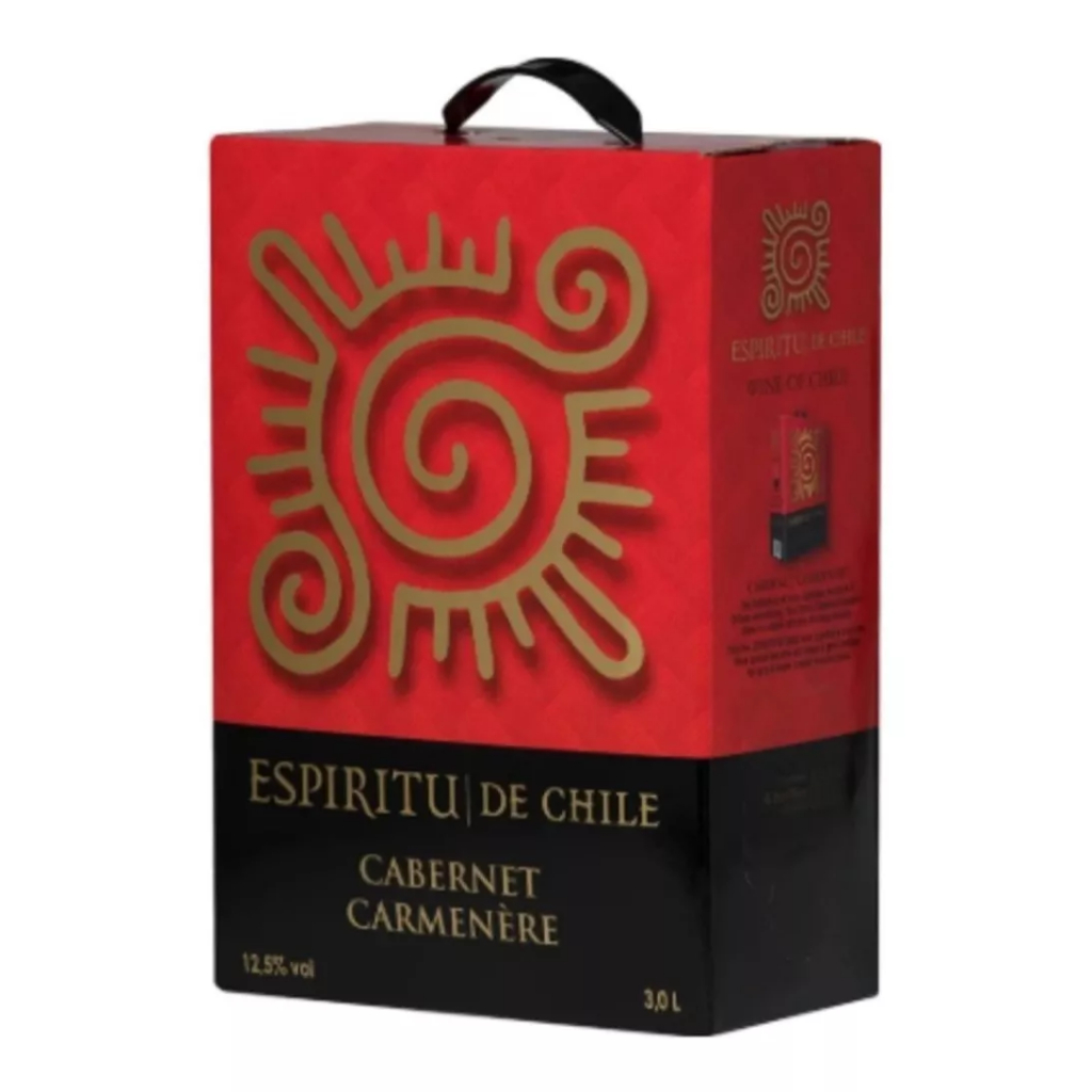 Vinho Tinto Seco Espíritu De Chile Cabernet Carme Bag Box 3 litros