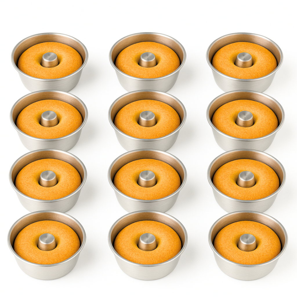 Kit 12 Forminha Mini Forma 200ml Pudim Bolo Vulcão N10 - 10cm de diâmetro 5cm de altura Para Doces Confeitaria