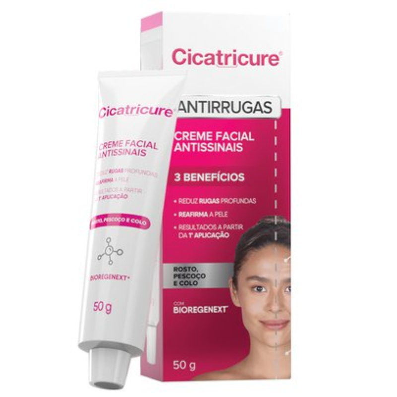 Creme Facial Cicatricure Antissinais Bioregenext 50g em Oferta na Shopee