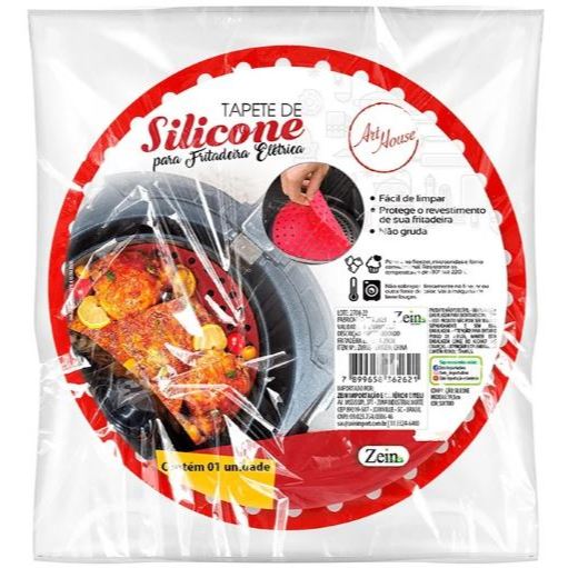 Tapete de Silicone Redondo para Fritadeira Elétrica 19,5cm Utilidades da Cozinha Reutilizável