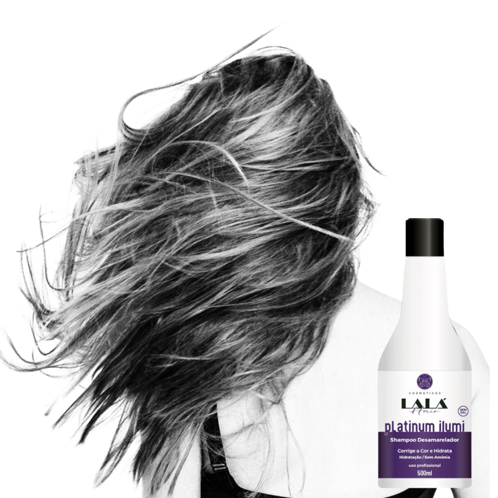 Lala Hair Shampoo Desamarelador de Cabelos Loiros Ação 2 Minutos S/amônia S/sal 500ml