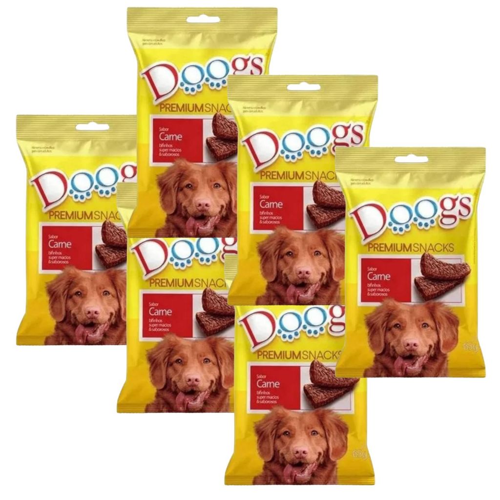 Petisco Pet Bifinho Doogs para Cães Sabor snacks 65g