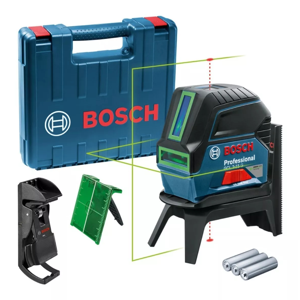 Kit Nível Laser Verde Bosch GCL 2-15G + Suporte Magnético RM1 + Maleta em Oferta na Shopee