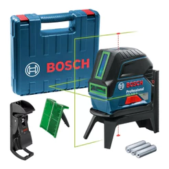 Kit Nível Laser Verde Bosch GCL 2-15G + Suporte Magnético RM1 + Maleta