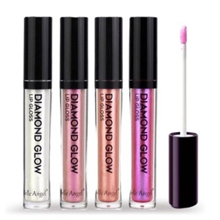 kit com 4  Lip Gloss Diamond Glow Liquído- Belle Angel B123 - labios - boca hidratada