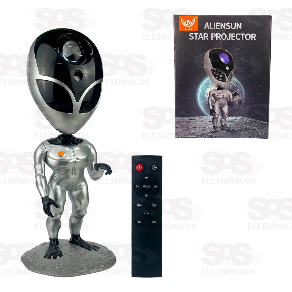 Projetor de Galáxia Alien Com Controle Remoto Altomex AL-L1